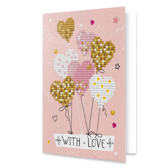 Diamond Dotz&#xAE; Love Balloons Diamond Painting Greeting Card Kit